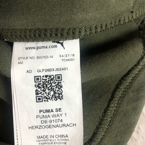 Puma Olive Green Hoodie - Picture 10 of 10